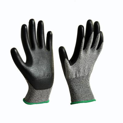 China Anti-slip cut-resistance new anti-abrasion black foam nitrile palm high end gloves hand work gloves for sale