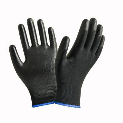 China Anti-slip Custom High Quality PU Coated Gloves Polyester Working Gloves for sale