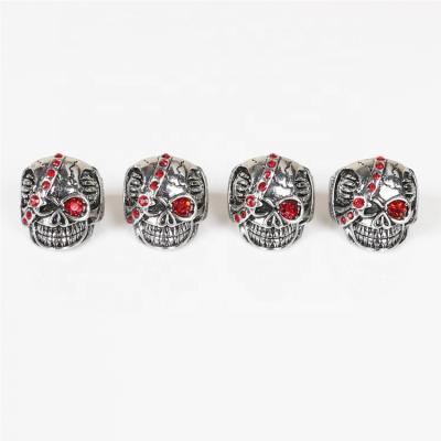 China Fashinal New 2019 Punk Alloy Skull Ring With Red Eyes for sale