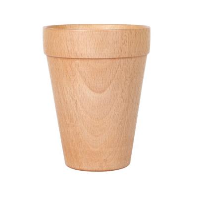 China New Viable Creative Hot Sale Laminated Shape Beech Wood Handcraft Tea Cup Coffee Mug for sale