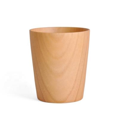 China Simple Viable Handcraft Natural Jujube Wood Trumpet Shaped Teacup for sale