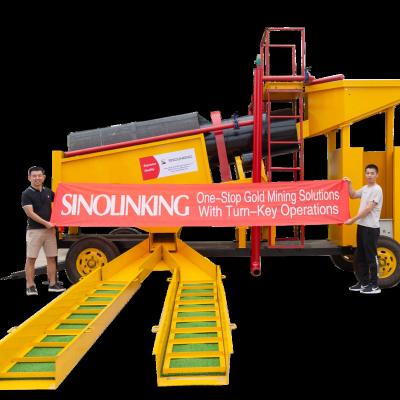 China energy & Mobile Trommel Screen Gold Washing Mining Plant zu verkaufen