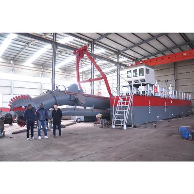 China Sand dredging or desilting 2500m discharge distance mechanical cutter suction dredger with high pressure water pipe for sale