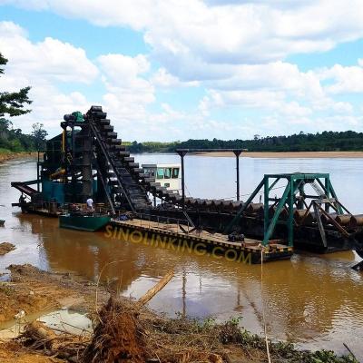 China Bucket Dredge Gold Mining Dredge For Sale 100-300 tph en venta