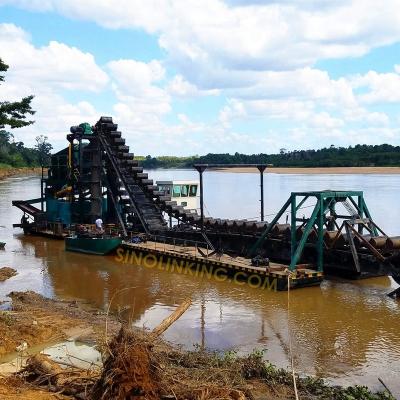 China energy & SINOLINKING Hydraulic Gold Chain Mining Dredger en venta