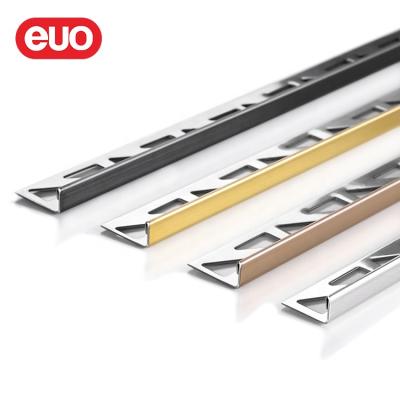 China Modern euo stainless steel tile profiles L-shape edge protection free sample wholesale tile trim for sale