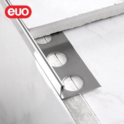 China Luxurious EUo Modern Metal Strip Wall Trims Tiles Ceramic Corner Edge L Shape Trim Tile Profile Edging Stainless Steel for sale