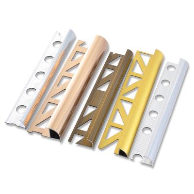 China Modern SMA Tile Accessories Metal Strips For Tiles Aluminum Tile Trim For Edge Profile for sale