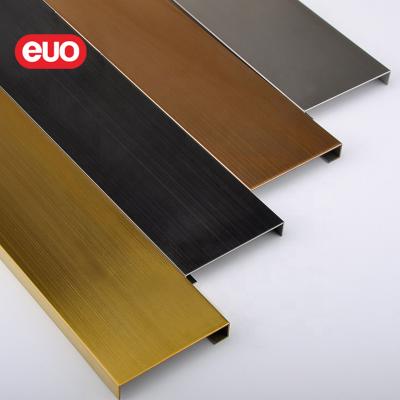 China modern euo home decoration floor skirting board for kitchen stainless steel skirting line for sale