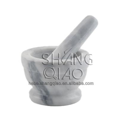 China Sustainable Natural Stone Marble Mortar And Pestle Set 4 Inch X 2.75 Inch for sale