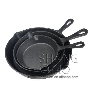 China Amazon CLASSIC Hot Sale Set Of 3 Cast Iron Skillets 6 Inch 8 Inch 10 Inch for sale