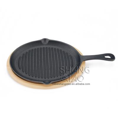 China Sustainable Pre-Seasoned Cast Iron Fajita Set for sale