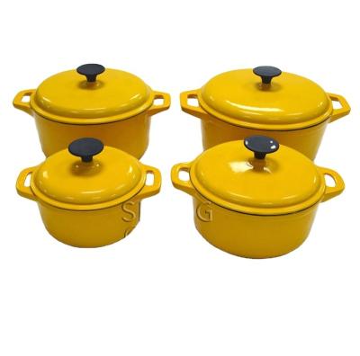 China Sustainable Cast Iron Dutch Oven Stovetop Dutch Oven Cookware Cast Iron Enamel Braising Pot for sale