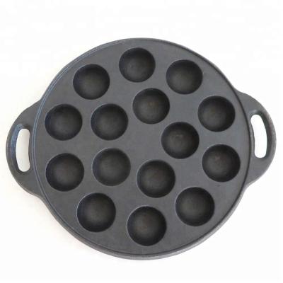 China 15 Viable Holes Around Cast Iron Poffertjes Pan for sale