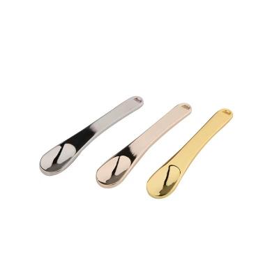 China Makeup Tool Factory Supply Hot Gold Cream Spoon Metal Eye Cream Spatula for sale