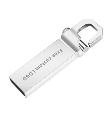 China Crystal Free Logo Metal USB 2.0 3.0 Flash Drive 512MB 1GB 2GB 4GB 8GB 16GB Loop USB Flash Stick for sale