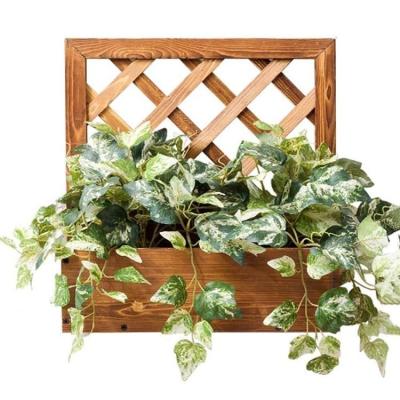 China CLASSIC Bar Style Multi Tier Balcony Life Flower Rack Pots Hanging Plant Wood Rack for sale