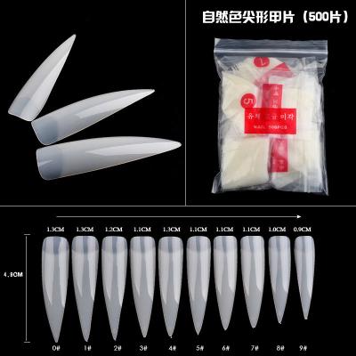 China Easy Apply Factory Price False Nail Tips Clear Natural White For Nail Art Manicure Tools Supply for sale