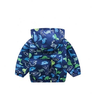 China 2021 Hot Selling Breathable Baby Clothes Kids Boys Children Dinosaur Printing Jackets Coats With Hooded for sale