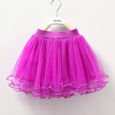 China 2021spring Summer Little Kids Tutu Tulle Mini Baby Breathable Skirts With Bow for sale