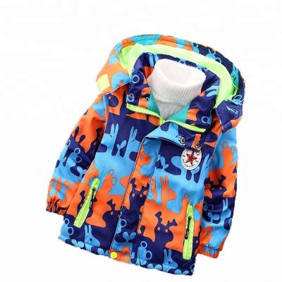 China 2018 Hot Selling Outdoor Sports Viable Thickened Kids Boys Baby Clothing Cartoon Deer Printing Hooded Coated Jackets for sale