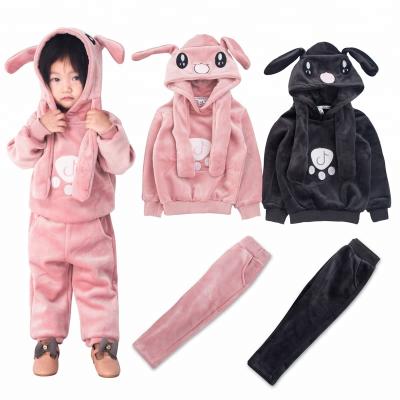 China Conice nini kids outfits spring autumn fashion kids clothing toddler baby boy pleuche suits two piece kid's velor set warm tracksuit tops+pants for sale