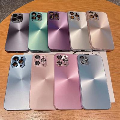 China Gradient laser CD pattern printing Aurora shockproof electroplating shockproof tempered glass case for iphone 11 12 13 14 pro max for sale