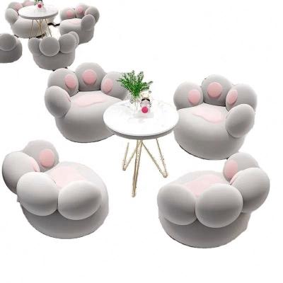 China Comfortable Nordic modern living room cute cat PAWS negotiating chair living room sofa set furniture for sale