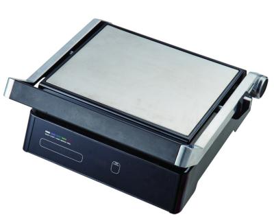 China New Design 180 Open Press Electric Grill With LCD Panel Touch Indoor Electric Grill for sale