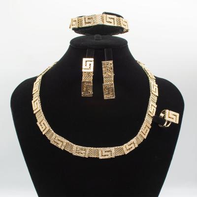 China New Hot Selling Popular Party Women's Punk Jewelry Set 18K Gold Plated for sale