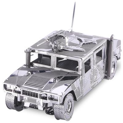 China DIY TOY Piececool 3D Metal Model 4WD MILITARY AUTOMOBILE Transport Mini Car Puzzle Craft Kits for sale