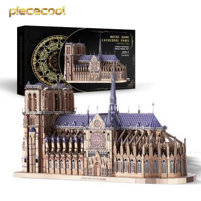 China PARIS CATHEDRAL DIY Education Game Metal Brain Puzzle Games Toy Puzzle NOTRE DAME DIY TOY Piececool Newest 3d For Adults for sale