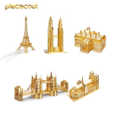 China Toy Castle Jigsaw Puzzle Metal 3d Model Metal Model Toy Piececool New Arrivals World Famous Cartoon Jigsaw Maker for sale