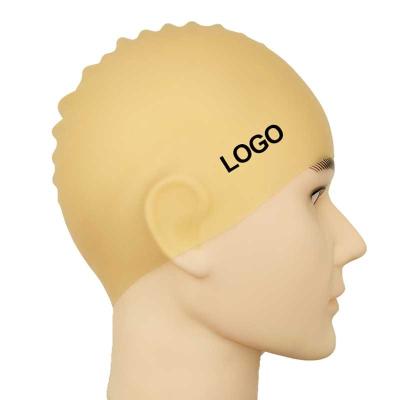 China High quality durable; OEM 100% Custom Made Silicone Heat Transfer Print Unisex Swimming Pool Hat Funny Logo Swim Cap for sale