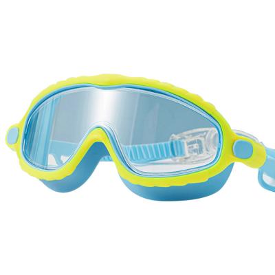 China Big Frame Swimming Goggles Swimming Suit Swim Cap Nose Clip Ear Plugs Waterproof Swimming Goggles For Youth Children Kid for sale