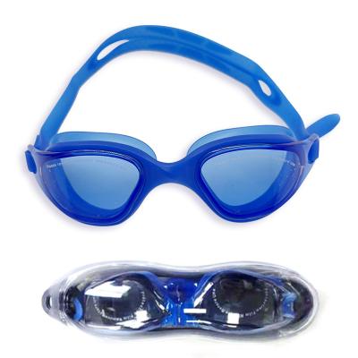 China Adult Adjustable Strap Silicone Mirror Anti Fog Glass Anti Fog Goggles Swimming Swimming Goggles With Nose Crack for sale