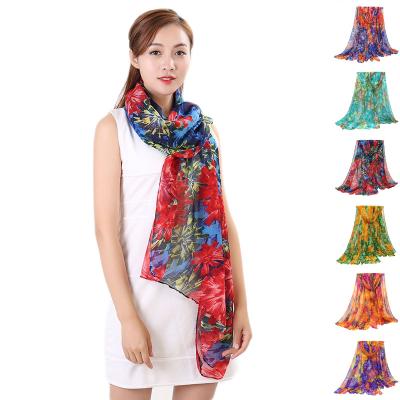 China New Archina Summer Ice Cooling Colorful Digital Printing Ladies Scarves Shawls Cotton Voile Scarf 180cm*100cm 180cm*100cm for sale