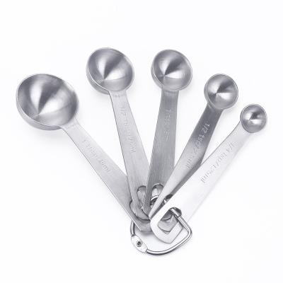 China Premium Stainless Steel Viable Measuring Cups and Spoons Set / Stackable Set with 5 Different Sizes Stainless Steel Measuring Cups for sale