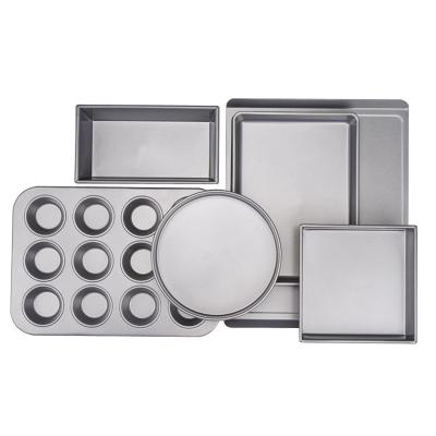 China Non Viable Stick Bakeware Cake Molds Pan Dishes Tray Cube Toast Mold Baking Baking Tool Kit for sale