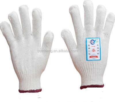 China Polyester+Cotton 7/10 White Knitted Gauge Cotton Gloves Manufacturer In China/Arthritis Hand Gloves for sale