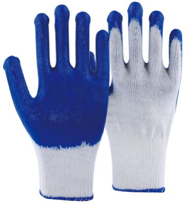 China Lightweight And Flexible 10 Gauge 2threads Poly-Cotton Smooth Latex Coated Gloves for sale