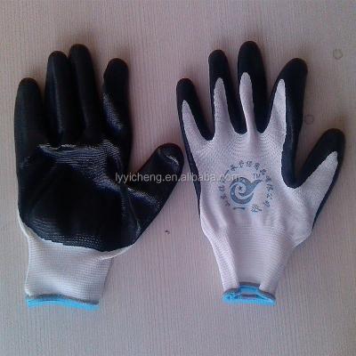 China Anti Slip Nitrile Coated Work Glove / Blue Nitrile Examination Gloves for sale