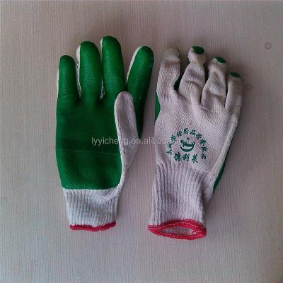 China Rubber Coated Cotton Construction Glove / Latex Worker Glove for sale