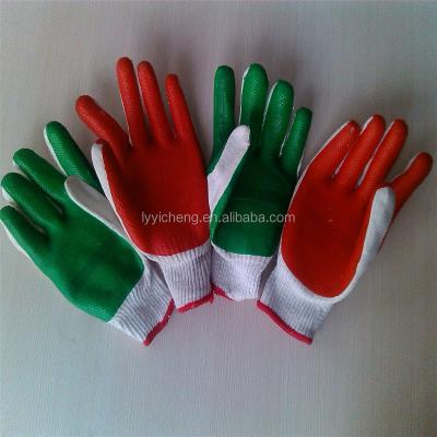 China Glass Handing Rubber Glove With Cotton Material Inside Wear Resistance Glove for sale