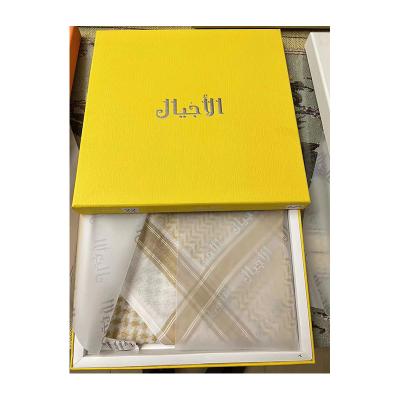 China 2023-2024 Latest New Product 100% Main Cover Qatar Saudi Shemagh Cotton Women Scarf Warm Muslim Shemagh Scarf For Men for sale