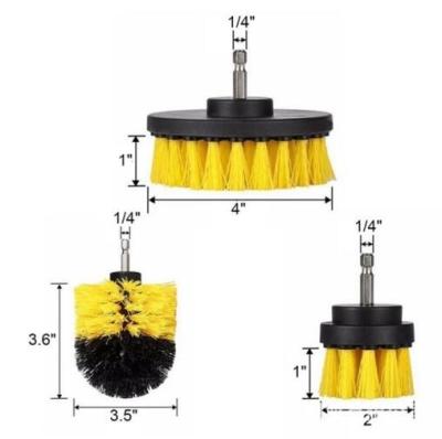 China Stocked Hot Sale Set of 4 Inch Mini Electric Clearing Brusher Head for Bathroom Surfaces, Corners, Kitchen and Car for sale