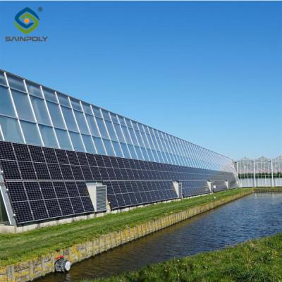 China Customizable Winter Glass Solar Cell Greenhouse With Automation System for sale