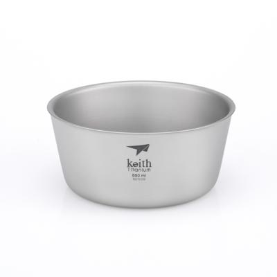 China biocompatible & Anti-corrosion Titanium Double Wall Bowl Food Grade Food Bowl Noodle Bowl Thermo Hot Bowl for sale