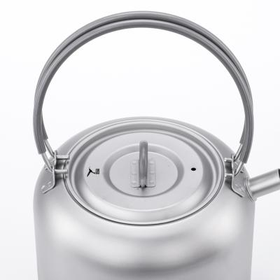 China biocompatible & Corrosion Resistant Portable Camping Outdoor Titanium Cooking Kettle Ultralight Kettle Teapot 1.5L for sale