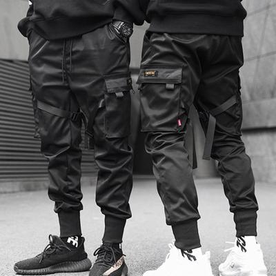 China QUICK DRY Cotton Sports Running Pants Loose Multi-pocket Work Black Pants Hip Pop Pants Mens Streetwear Sweatpants for sale